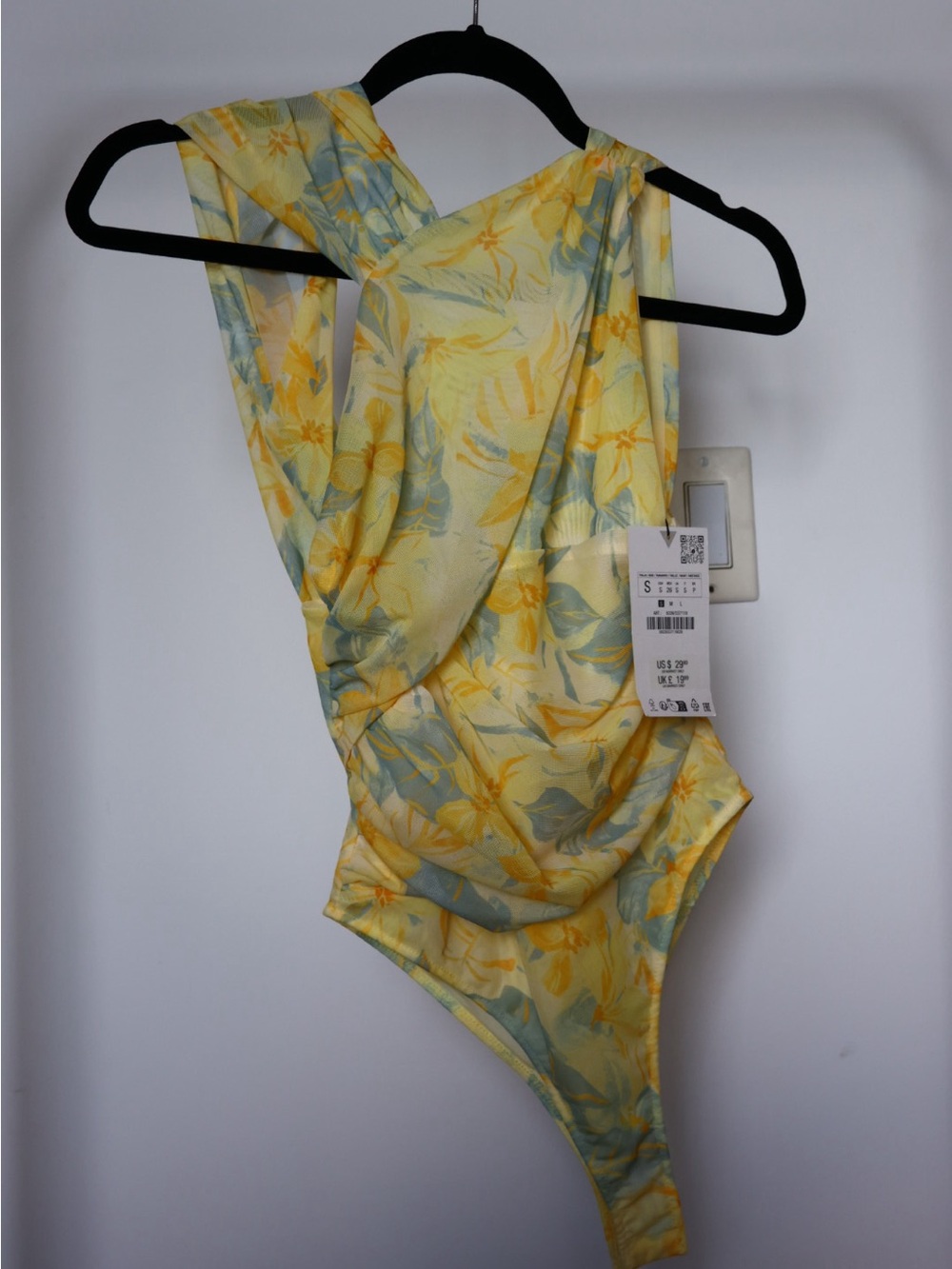 Zara Floral Yellow Bodysuot
